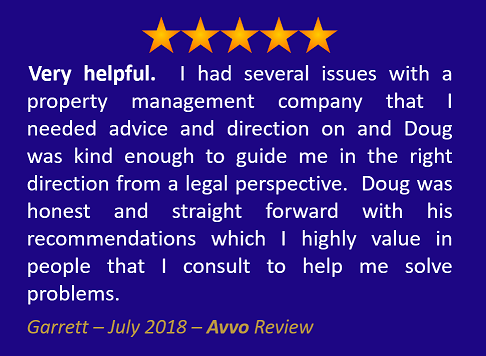 Garrett July 2018 Avvo Review